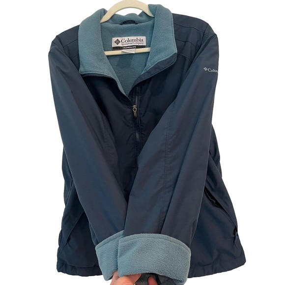 Columbia Womens Fleece Jacket Full Zip Long Sleeve Zip Pockets Blue Size XL - Picture 2 of 7